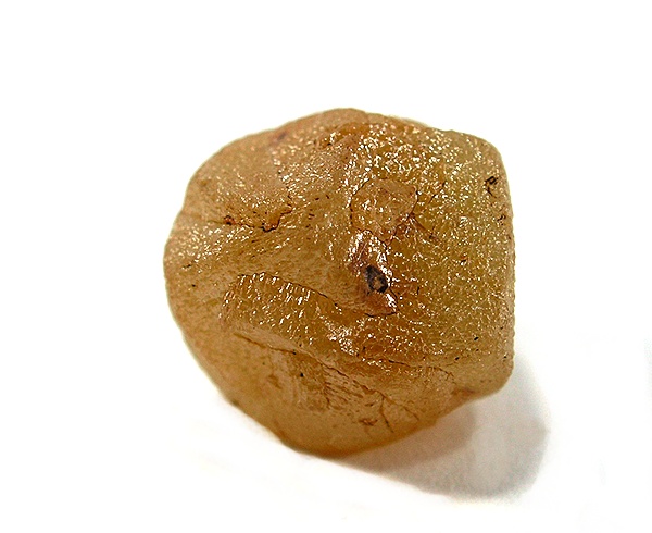 A natural diamond crystal shown as a rough gemstone reference